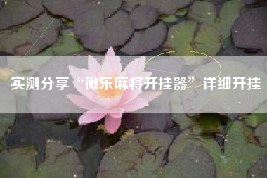 实测分享“微乐麻将开挂器”详细开挂