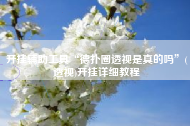 开挂辅助工具“德扑圈透视是真的吗”(透视)开挂详细教程