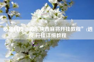 必备科技“微乐陕西麻将开挂教程”(透视)开挂详细教程