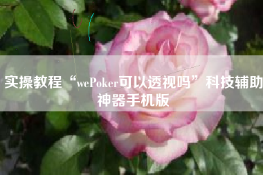 实操教程“wePoker可以透视吗	”科技辅助神器手机版