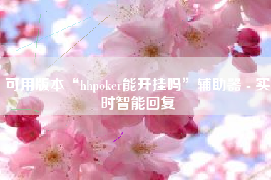 可用版本“hhpoker能开挂吗”辅助器 - 实时智能回复