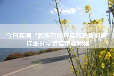 今日实测“微乐万能开挂器是真的吗	”详细分享装挂步骤教程