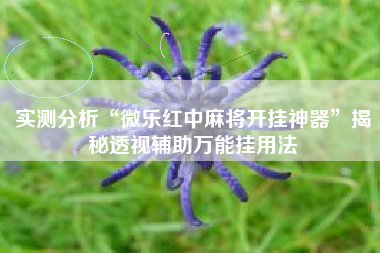 实测分析“微乐红中麻将开挂神器	”揭秘透视辅助万能挂用法