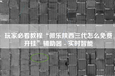 玩家必看教程“微乐陕西三代怎么免费开挂”辅助器 - 实时智能