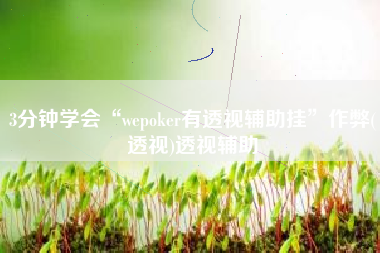 3分钟学会“wepoker有透视辅助挂”作弊(透视)透视辅助