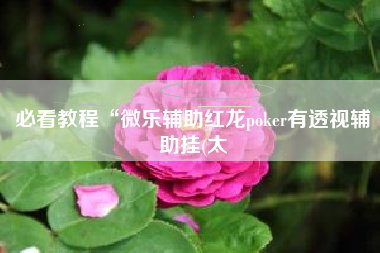必看教程“微乐辅助红龙poker有透视辅助挂(太