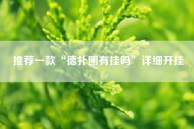 推荐一款“德扑圈有挂吗”详细开挂