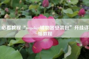 必看教程“wepoker辅助器安装包”开挂详细教程
