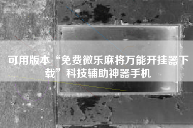 可用版本“免费微乐麻将万能开挂器下载	”科技辅助神器手机