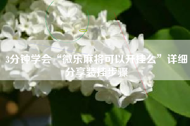 3分钟学会“微乐麻将可以开挂么	”详细分享装挂步骤