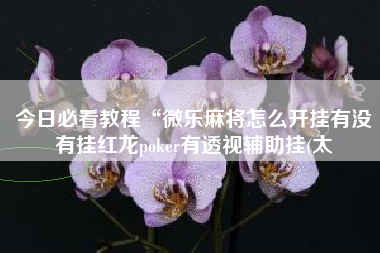 今日必看教程“微乐麻将怎么开挂有没有挂红龙poker有透视辅助挂(太