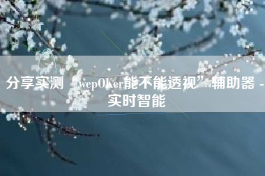 分享实测“wepOKer能不能透视”辅助器 - 实时智能