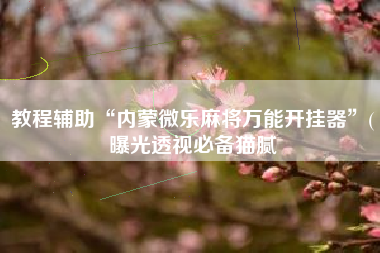 教程辅助“内蒙微乐麻将万能开挂器	”(曝光透视必备猫腻