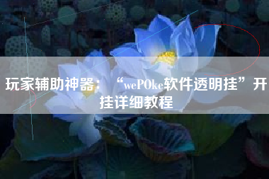 玩家辅助神器：“wePOke软件透明挂	”开挂详细教程