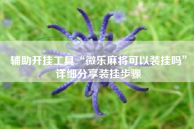 辅助开挂工具“微乐麻将可以装挂吗	”详细分享装挂步骤