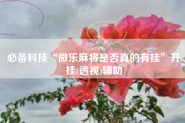 必备科技“微乐麻将是否真的有挂”开挂(透视)辅助