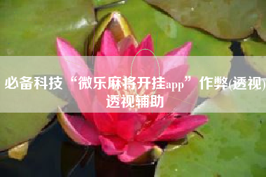 必备科技“微乐麻将开挂app	”作弊(透视)透视辅助