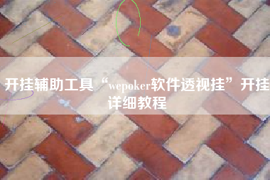 开挂辅助工具“wepoker软件透视挂	”开挂详细教程