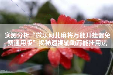 实测分析“微乐河北麻将万能开挂器免费通用版”揭秘透视辅助万能挂用法