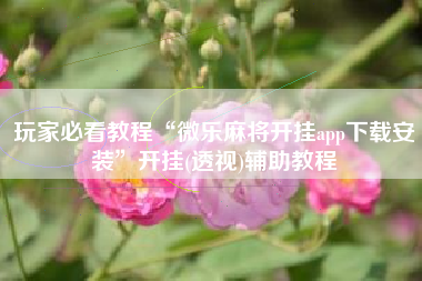 玩家必看教程“微乐麻将开挂app下载安装	”开挂(透视)辅助教程