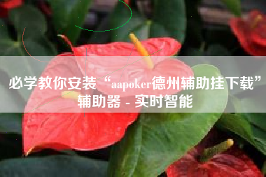 必学教你安装“aapoker德州辅助挂下载”辅助器 - 实时智能