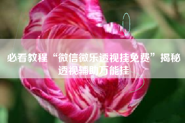 必看教程“微信微乐透视挂免费”揭秘透视辅助万能挂