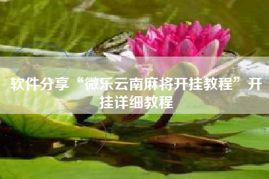 软件分享“微乐云南麻将开挂教程”开挂详细教程