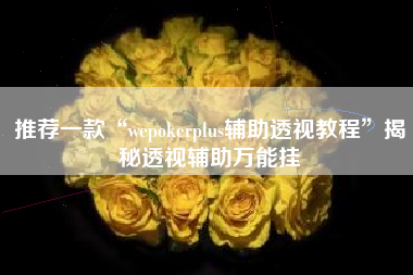 推荐一款“wepokerplus辅助透视教程	”揭秘透视辅助万能挂