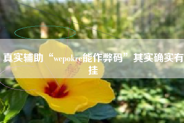 真实辅助“wepokre能作弊码	”其实确实有挂
