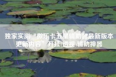 独家实测“微乐卡五星辅助器最新版本更新内容”开挂(透视)辅助神器
