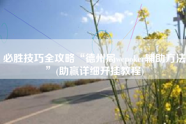 必胜技巧全攻略“德州局wepoker辅助方法	”(助赢详细开挂教程)