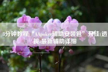 3分钟教程“AApoker辅助安装包	”开挂(透视)最新辅助详细