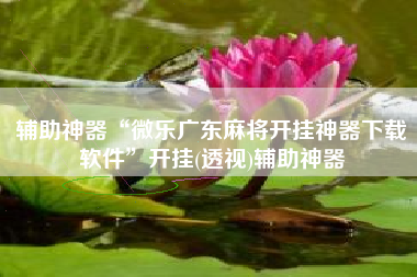 辅助神器“微乐广东麻将开挂神器下载软件”开挂(透视)辅助神器