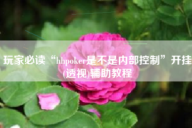 玩家必读“hhpoker是不是内部控制”开挂(透视)辅助教程