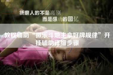 教程辅助“微乐斗地主拿好牌规律”开挂辅助详细步骤