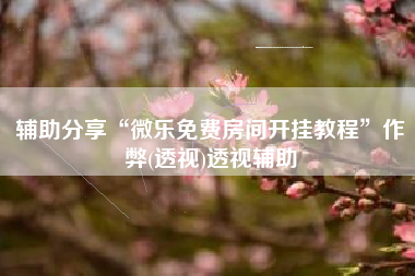 辅助分享“微乐免费房间开挂教程”作弊(透视)透视辅助