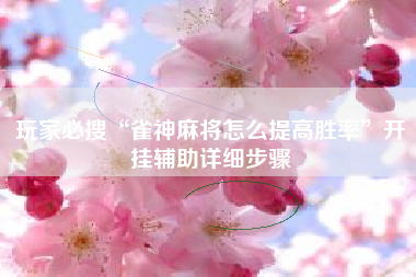 玩家必搜“雀神麻将怎么提高胜率”开挂辅助详细步骤