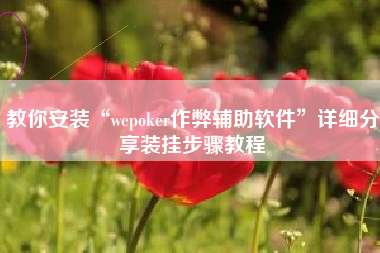教你安装“wepoker作弊辅助软件	”详细分享装挂步骤教程