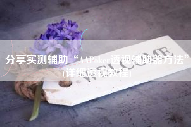 分享实测辅助“AAPoker透视辅助器方法	”(详细透视教程)