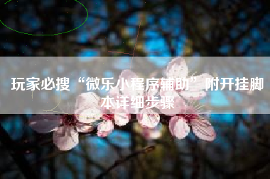玩家必搜“微乐小程序辅助”附开挂脚本详细步骤