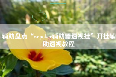 辅助盘点“wepoker辅助器透视挂	”开挂辅助透视教程