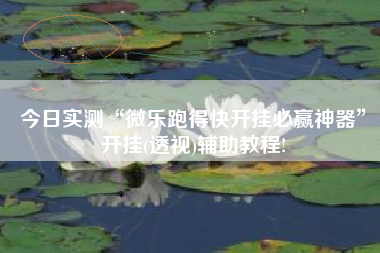 今日实测“微乐跑得快开挂必赢神器	”开挂(透视)辅助教程!