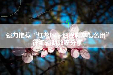 强力推荐“红龙Poker透视脚本怎么用”详细辅助教程分享