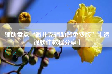 辅助盘点“微扑克辅助器免费版”【透视软件教程分享】