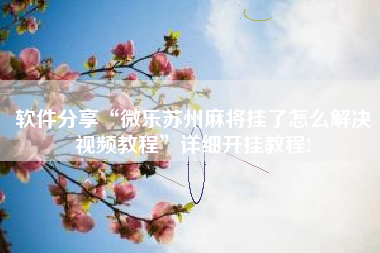 软件分享“微乐苏州麻将挂了怎么解决视频教程	”详细开挂教程!