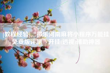 [教程经验]“微乐河南麻将小程序万能挂免费版评测	”开挂(透视)辅助神器