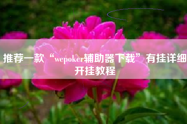 推荐一款“wepoker辅助器下载	”有挂详细开挂教程