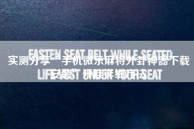 实测分享“手机微乐麻将外卦神器下载安装	”开挂详细方法