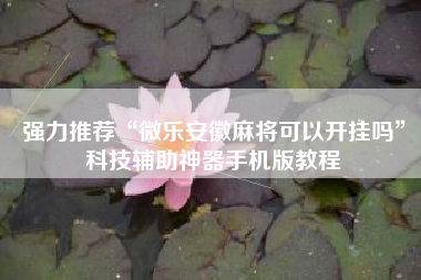 强力推荐“微乐安徽麻将可以开挂吗	”科技辅助神器手机版教程