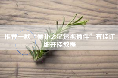 推荐一款“德扑之星透视插件”有挂详细开挂教程